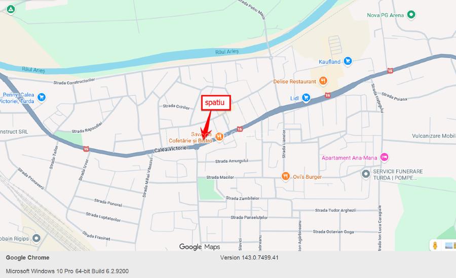 Proprietar: Spațiu comercial 216 mp, parter, vitrină – Turda, Calea Victoriei 10 - 2