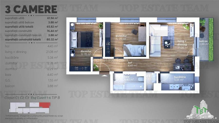 PROMOTIE Apartament 3 camere si 2 bai bloc nou sector 6 - 2