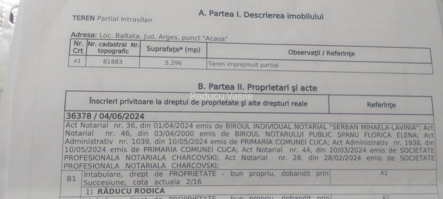 Vînd teren in Cuca Arges Loc Bălțata  - 3