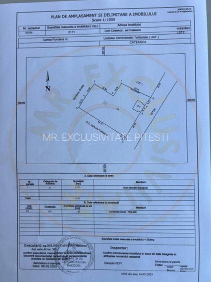 Teren intravilan 2171 mp Cateasca Arges, deschidere 49 ml - 3