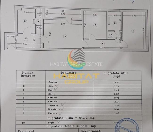 Vânzare Apartament 3 Camere 68mp Renovat Zona Alexandru Obregia - 1