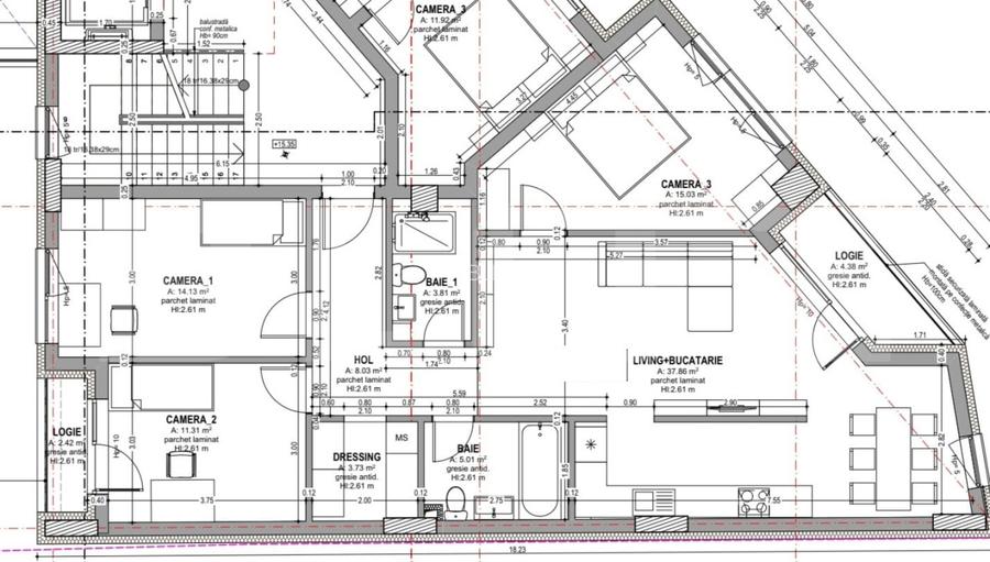 APARTAMENT DE 4 CAMERE, 98,91 MP, ETAJ INTERMEDIAR, ZONA SEMICENTRALA - 9