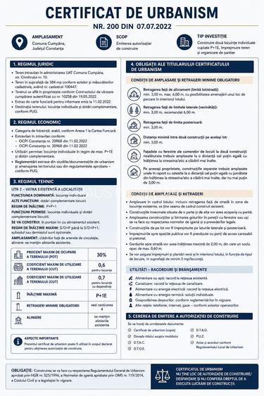 Cumpăna Teren 384 mp cu deschidere la 2 străzi toate utilitățile - 2