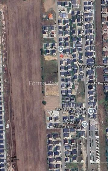 Teren intravilan 1500 mp - Tunari - Deschidere 36 ml - Autorizatie 4 vile  - 2