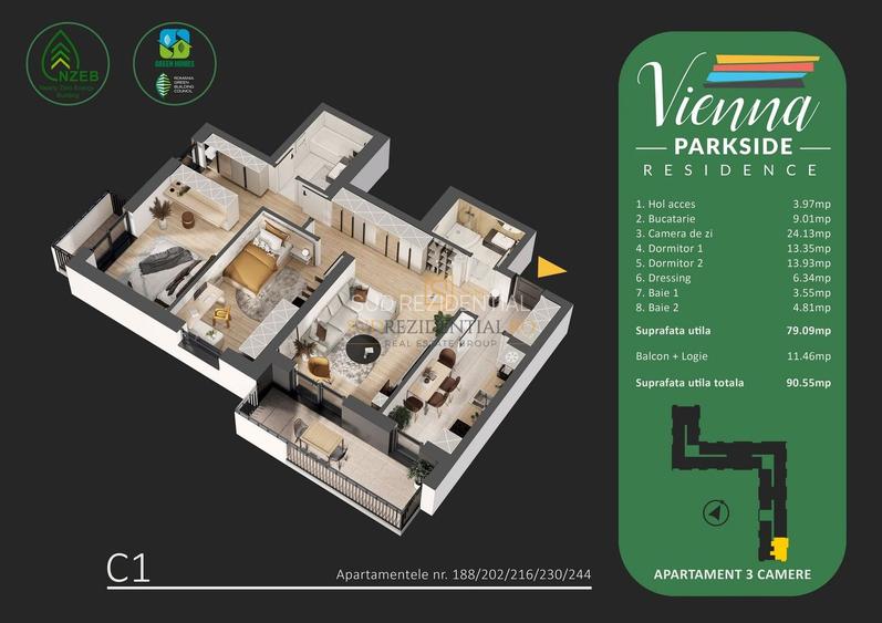 Apartament 3 camere,decomandat, parc Tudor Arghezi, acces rapid metrou - 8