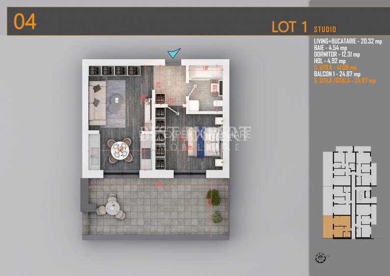 2 Camere Bloc Intim Terasa Generoasa - 2