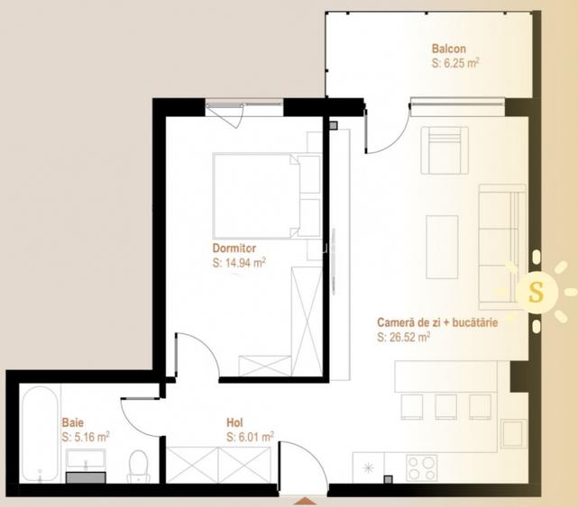 Apartament 2 camere Florești Vivo | finisat | Urbano Panoramic | zona VIVO - 7