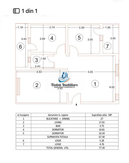 Apartament 3 camere, 2 balcoane, Precista Zona Mall - 2