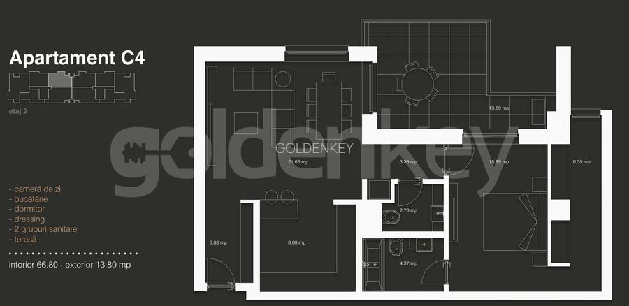 Apartament spatios cu 2 camere | finalizare August 2026 - 1
