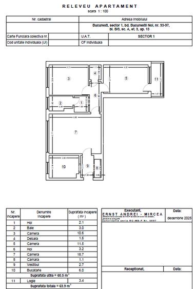 Appartament cu 3 camere, sectorul 1, Bucurestii-Noi, metrou, parc Bazilescu - 10