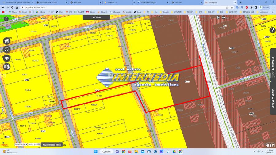 Teren intravilan 6500 mp, deschidere 30 m, PUZ P+2+1+(1), toate utilitățile - 6