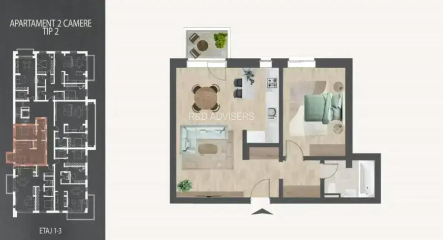 Apartament 2 Camere Spatios-Luminos 8 Minute Metrou-Scoala - 5