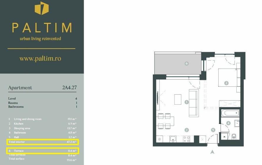 Apartament 2 camere - vanzare PALTIM - COMISION 0% - 1