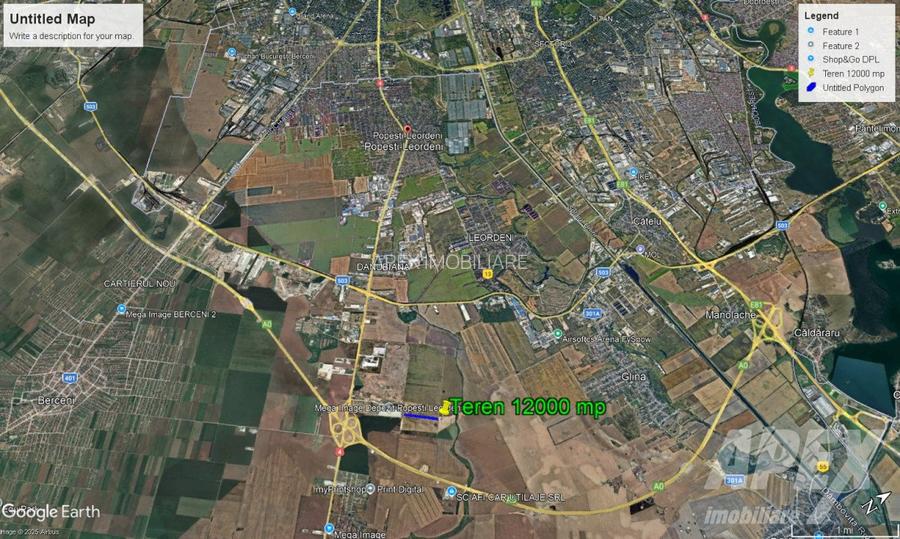 Teren 12.000 m | COMISION 0% | Popesti Leordeni- Mega Image Depozit - 3