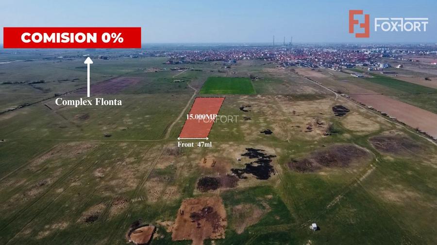 COMISION 0% Teren Extravilan Giroc, 15.000 mp, Front Stradal 47ml - V6272 - 2