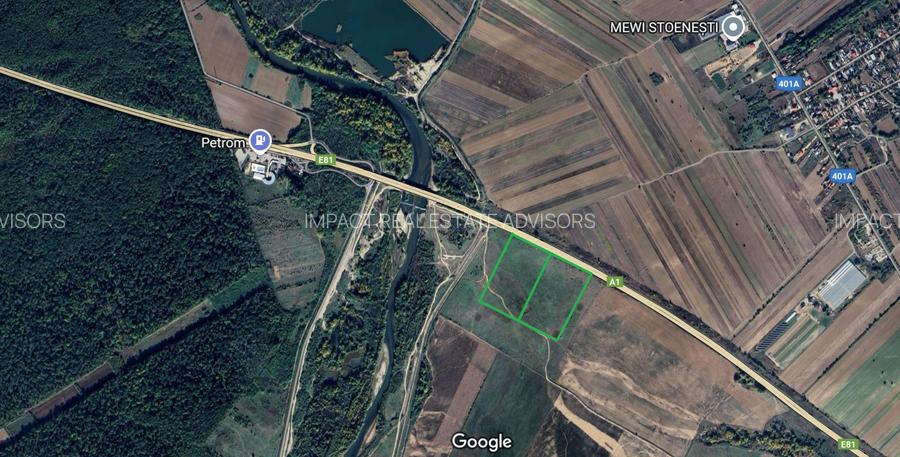 Teren cu deschidere de 97.66ml la Autostrada A1 | 14.103mp - 3