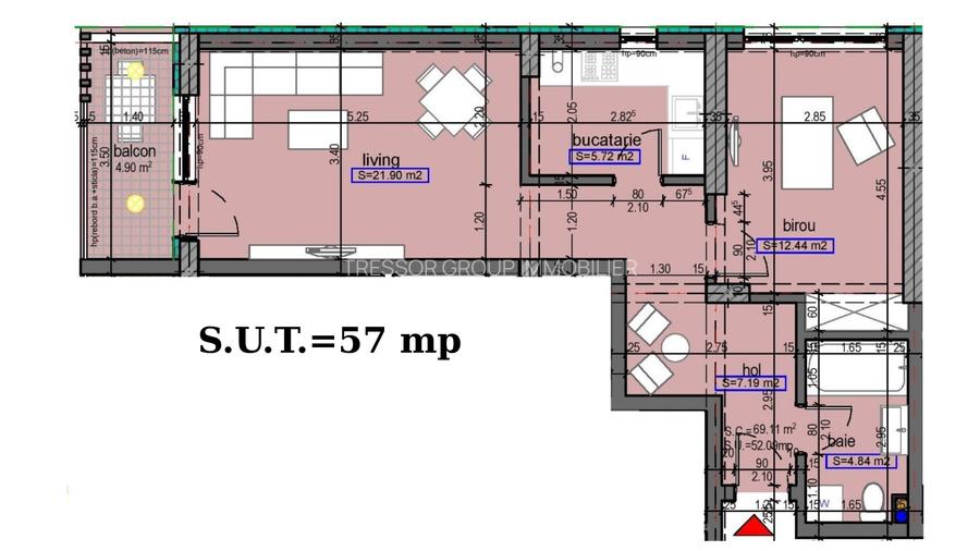 Apartament 2 camere decomandat, vedere spre lac, zona Universitate Campus - 9