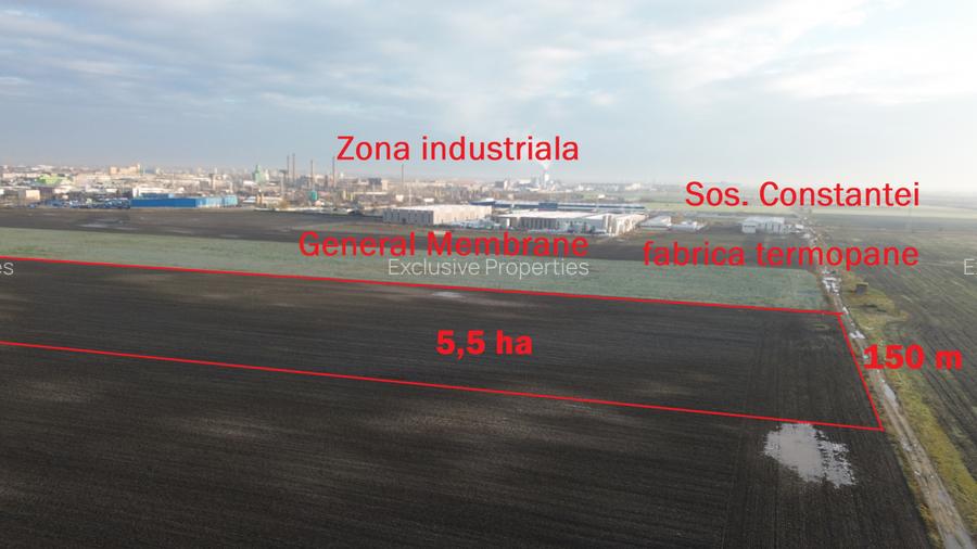 Teren intravilan 5,5 ha industrial deschidere 150 ml soseaua Constantei - 2