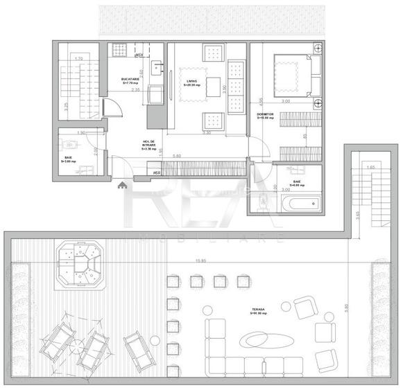 2 camere 2 bai cu terasa rooftop Ultracentral - 7