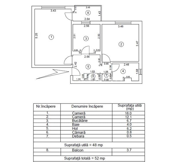 Apartament 2 decomandate Mazepa 2, etajul 2, liber - 7