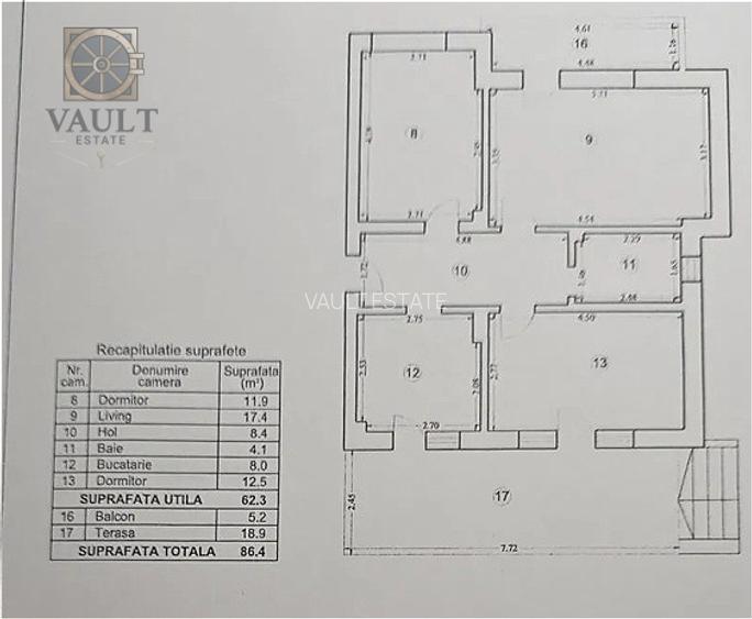 apartament 3 camere -86,4mp -Nicolae Grigorescu  - 10