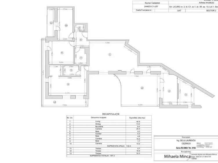 Apartament cu 5 camere, 3 Bai, Terase, in elegantul Cartier Armenesc - 16