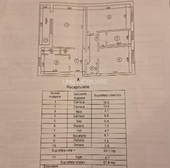 PODU ROS - COLEGIUL EMIL RACOVITA - 3 CAMERE DECOMANDAT - BLOC FARA RISC SEISMIC - 8