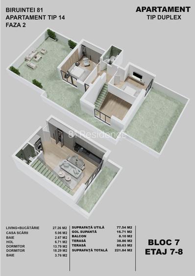 PENTHOUSE cu 3 camere și terasă panoramică – la doar 5 minute de Metrou, piscina - 1