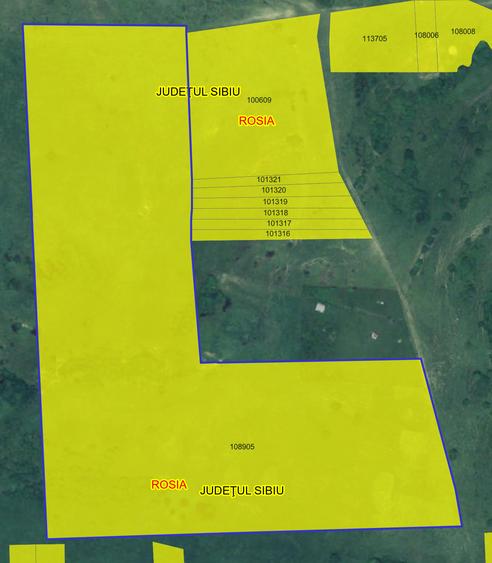 Teren agricol extravilan de vânzare – 67.500 mp – Dealul Daii, Sibiu