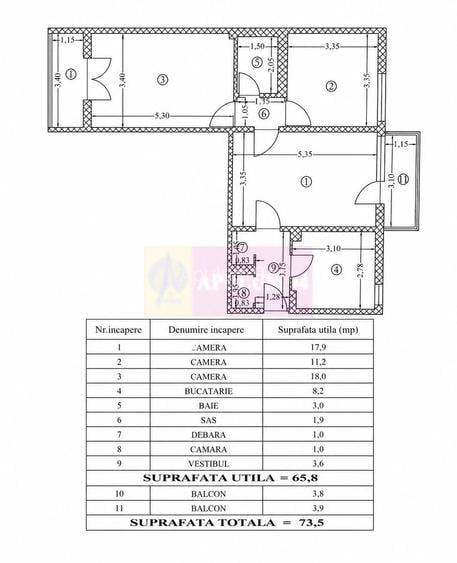 Apartament 3 camere, la parc IOR - 17