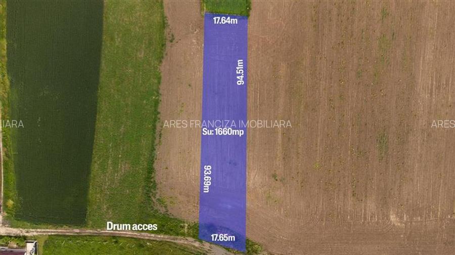 BUFTEA FLAMANZENI,TEREN INTRAVILAN 1660 MP,DESCHIDERE 17 M - 2