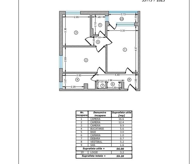 De vanzare - 3 camere 60 mp -  Drumul Taberei - 450m Metrou Romancierilor - 13