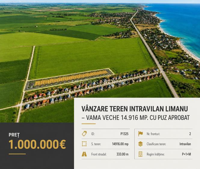 Vânzare loturi teren intravilane Limanu Vama Veche minim 500 mp. PUZ - 14
