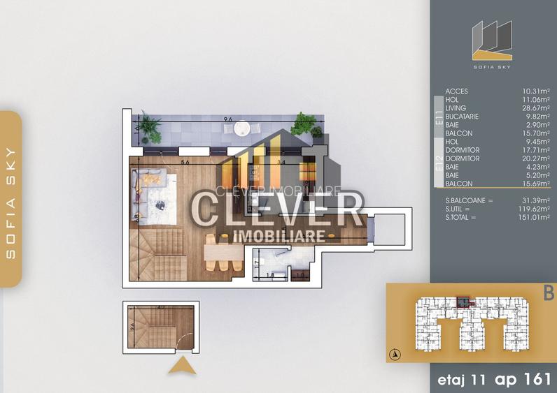 Apartament Duplex 3 Camere 700m Metrou Nicolae Teclu - 3