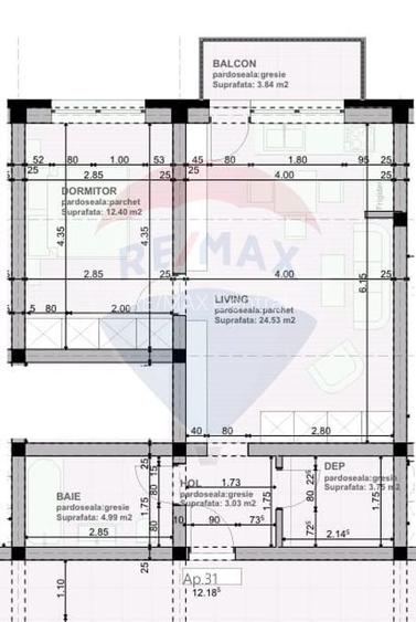 Apartament 2 camere – 48 mp | Subcetate City 2 – Sânpetru - 2