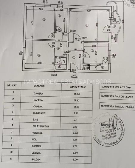 APARTAMENT 3 CAMERE BLOC REABILITAT | ETAJ INTERMEDIAR | ZONA OCTAVIAN GOGA - 1