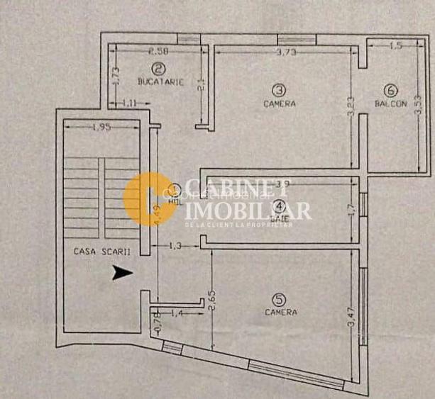 COPOU-2 CAMERE DECOMANDAT-BLOC NOU-ETAJ INTERMEDIAR-MOBILAT SI UTILAT - 7