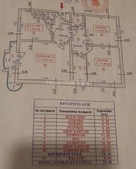 Mall Vitan-Foisorului-Apartament de 3 camere hol H - 8