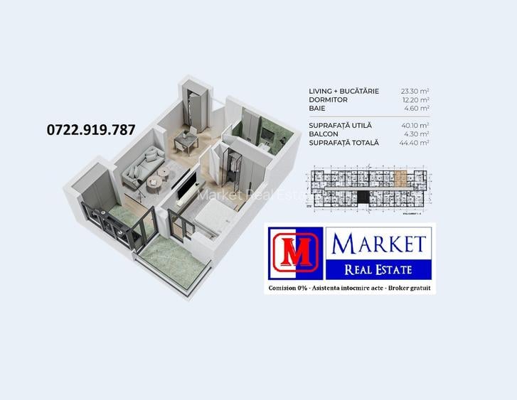 Apartament 2 camere (tip studio) - Metrou Berceni (1,2 km) - 10