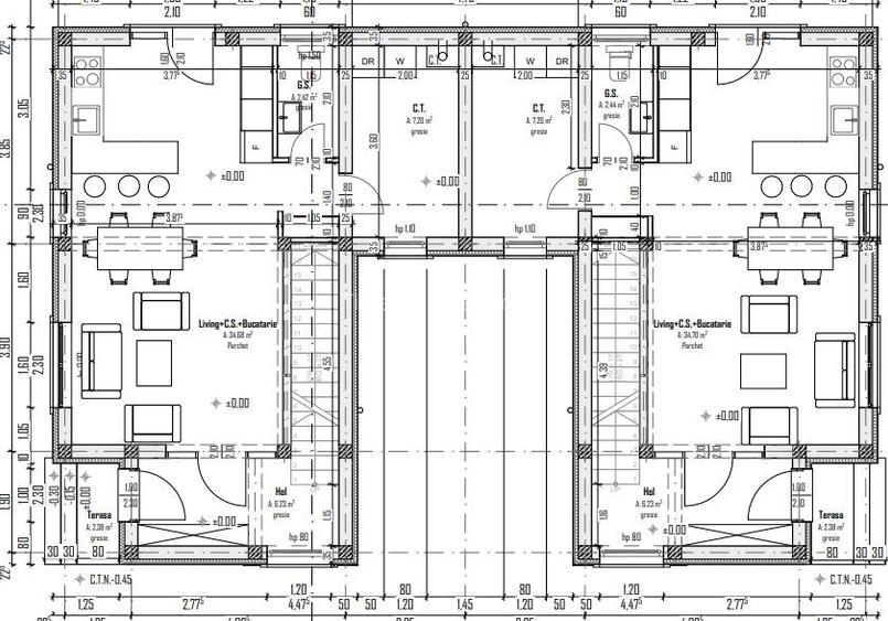 Sanandrei, Duplex pe Etaj, Proiect Modern, Desp prin camera Tehnica. - 17