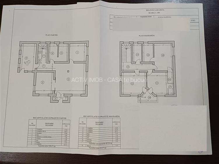 5 camere - 3 bai - 200 mp utili - teren 920 mp - Domnesti - Craitei - 17