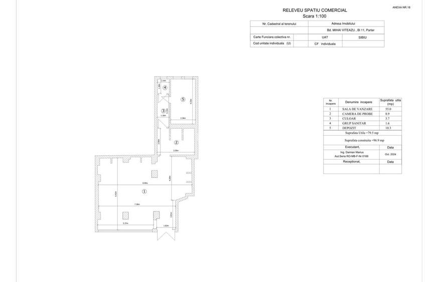 Spațiu comercial de închiriat în SIBIU Bd. Mihai Viteazu nr.11 Preț Negociabil - 3