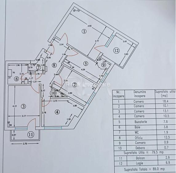 4 camere Pantelimon decomandat, et. 7, 89 mp - 8