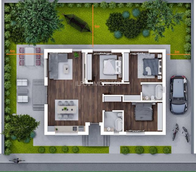 Tunari, casa parter, 120mp, lot 337mp, Green Place - 10