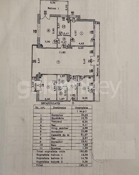 Apartament generos cu 4 camere, 2 bai | 215mpc | 30mp terase si garaj - 1