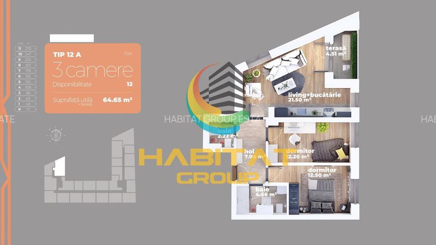 L.Rebreanu 3 camere semidec. 65 mp vis-a-vis AUCHAN TITAN - 2