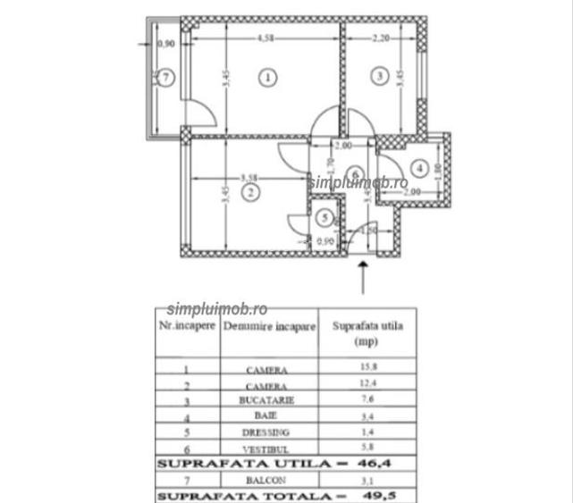 Decomandat Renovat Mobilat 2 Camere Giurgiului - 1