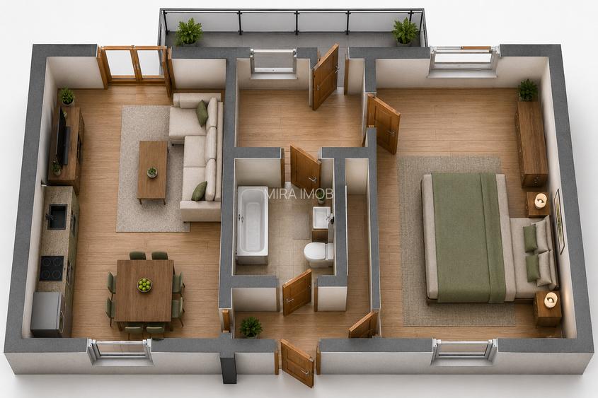 Bloc boutique modern | P+3 | Doar 3 apartamente pe etaj | Apartamente cu grădină - 3