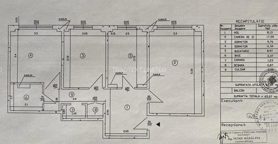 Mc  Piața Progresul.Parter .3 camere decomandate. - 9