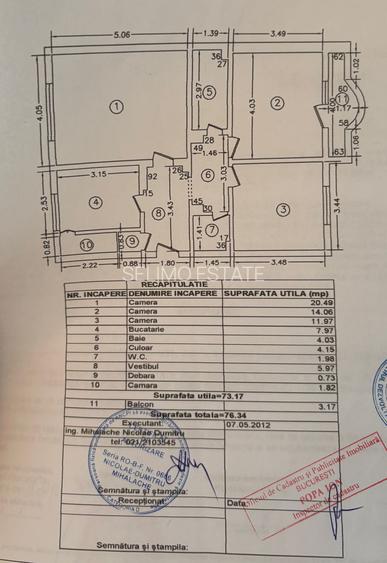 Apartament 3 camere decomandat | Etaj 1 | Obor – Lizeanu | Comision 0% - 8